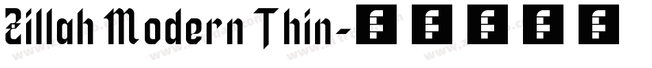 Zillah Modern Thin字体转换